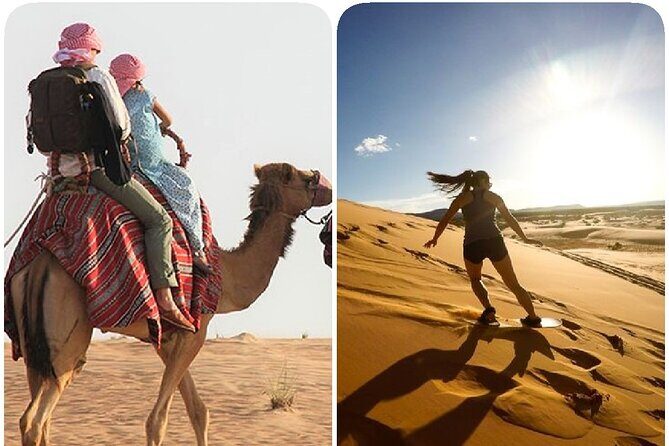 Sharing or Private Safari, Sand Boarding, Camel Ride, inland Sea Quick swim - The Itinerary and What to Expect