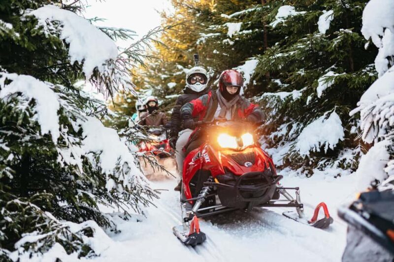 Snowmobile Adventure & Thermal Pools with hotel drop off - Key Points