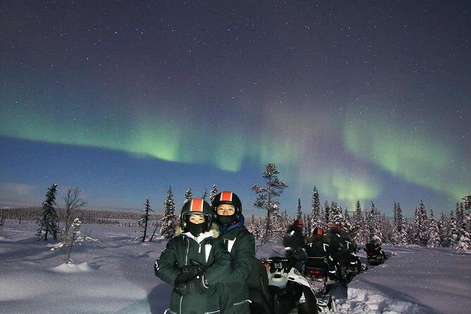 Snowmobile Aurora Expedition with dinner - The Scenic Route: Forests, Lakes, and the Torne River