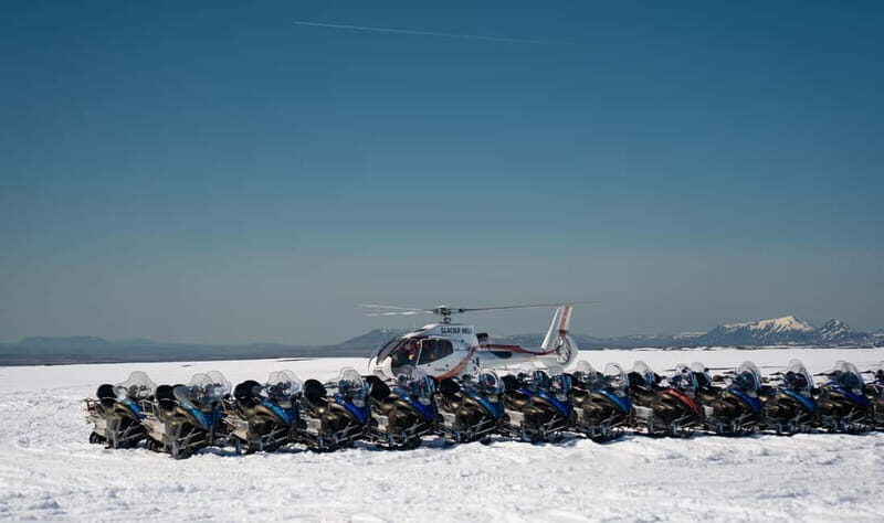 Snowmobile with Helicopter Experience at Langjokull - The Starting Point: Tungufell Airfield