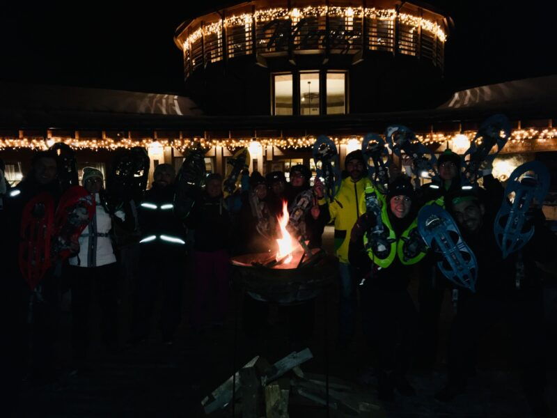snowshoes-high-altitude-snowshoeing-in-paganella-at-sunset-and-violin-music