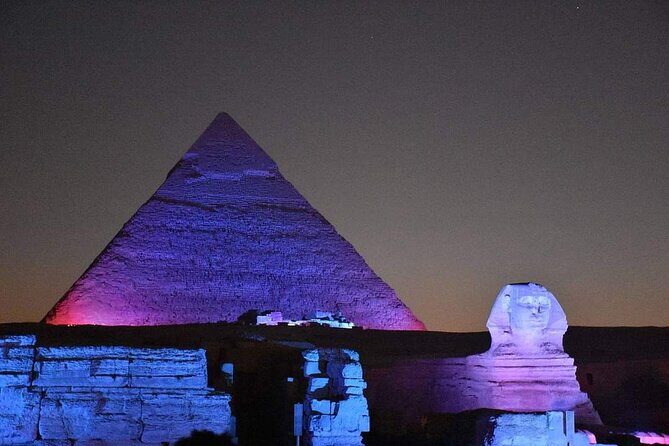 Sound and Light Show Giza Pyramids tickets + private Transfer - The Bonus Visit to the Papyrus Museum