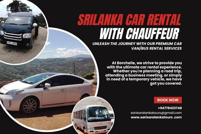 SriLanka Car Rental with Chauffeur per Day | Car/Van/Minibus - Key Points