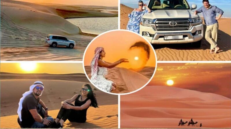 Sunrise/Sunset DuneBashing,CamelRide InlandSea &Sandboarding - Key Points