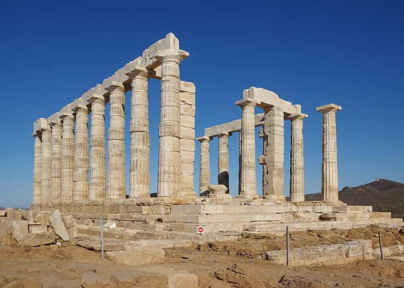 Sunset at Cape Sounio - Evening in Sounion and Greek Dinner