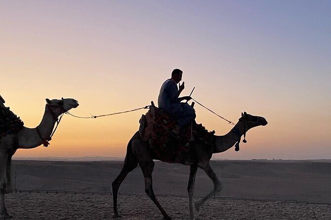 sunset at Giza pyramids by camels - The Experience: What It Feels Like