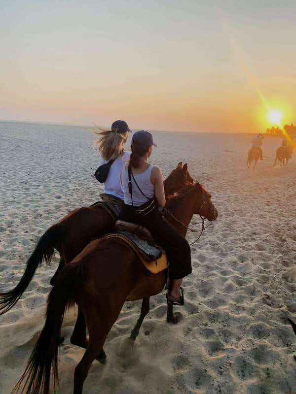 sunset-by-horse-on-the-beach