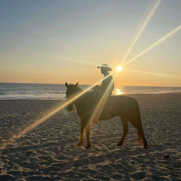 sunset-by-horse-on-the-beach