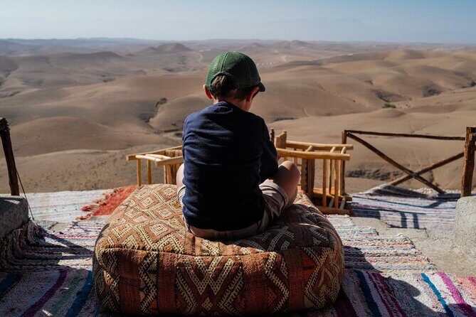 Sunset Camel ride Agafay desert including dinner and transport - Key Points