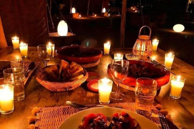 Sunset &camel ride and luxury dinner with fire show - Key Points