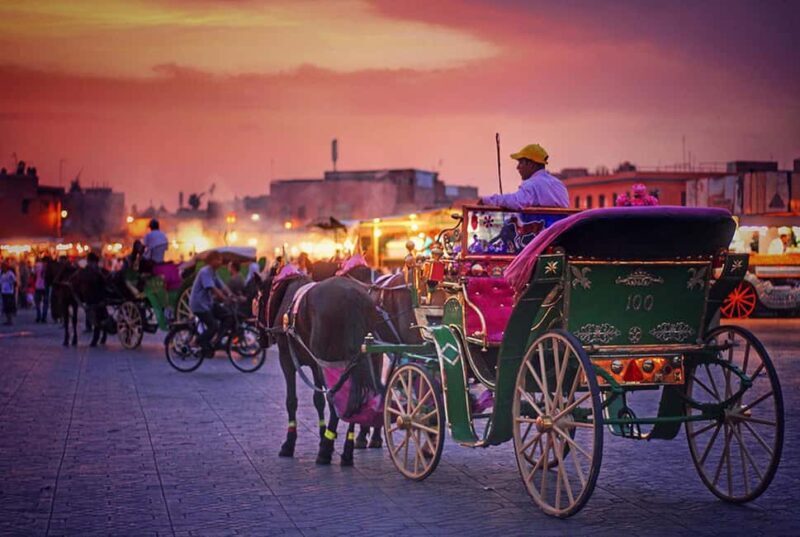 Sunset City Tour : Souks & Medina with Caleche by Night - Iconic Landmarks and Photo Stops