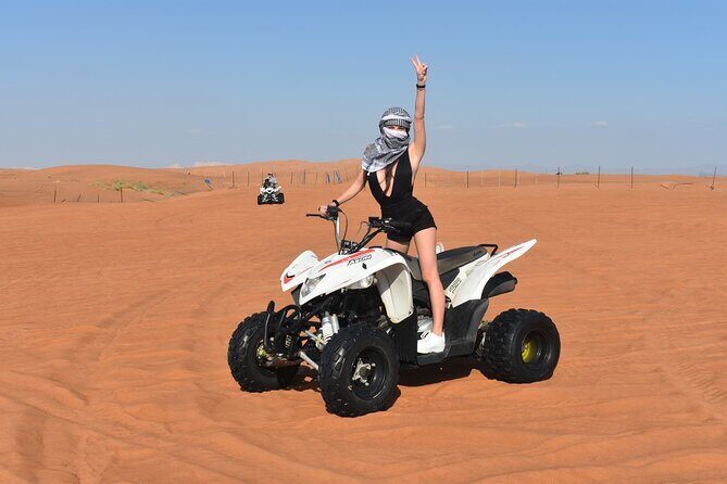 Sunset Desert Safari Quad bike Camel ride Sand Board & BBQ Dinner - The Experience’s Strengths and Limitations  