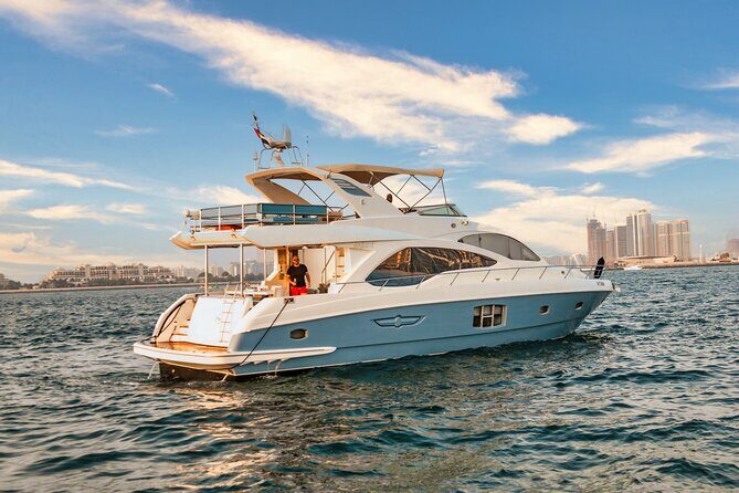 Sunset escape on Bluemoon 64ft from Dubai Marina to Atlantis - Duration and Flexibility