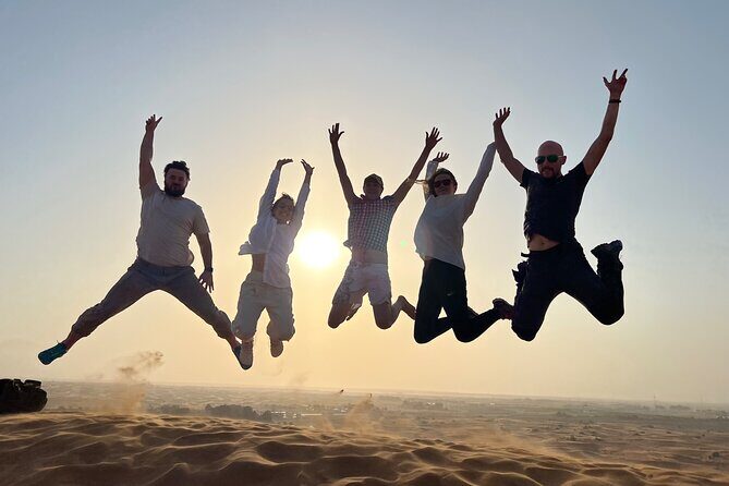 Sunset Safari with BBQ Dune Drive Camel Ride & Dune Buggy option - Key Points