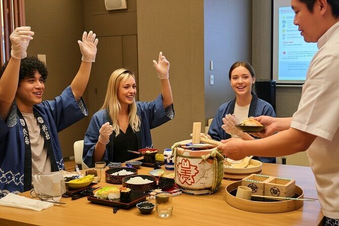 Sushi making Tokyo: 12 Pieces + Sake Ceremony & Whisk Matcha - Key Points