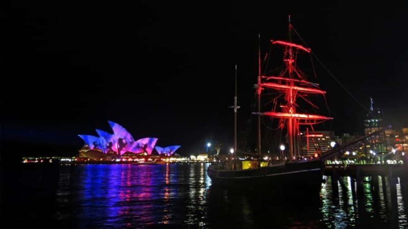Sydney Harbour: Tall Ship Vivid Dinner Cruise - The Experience in Detail