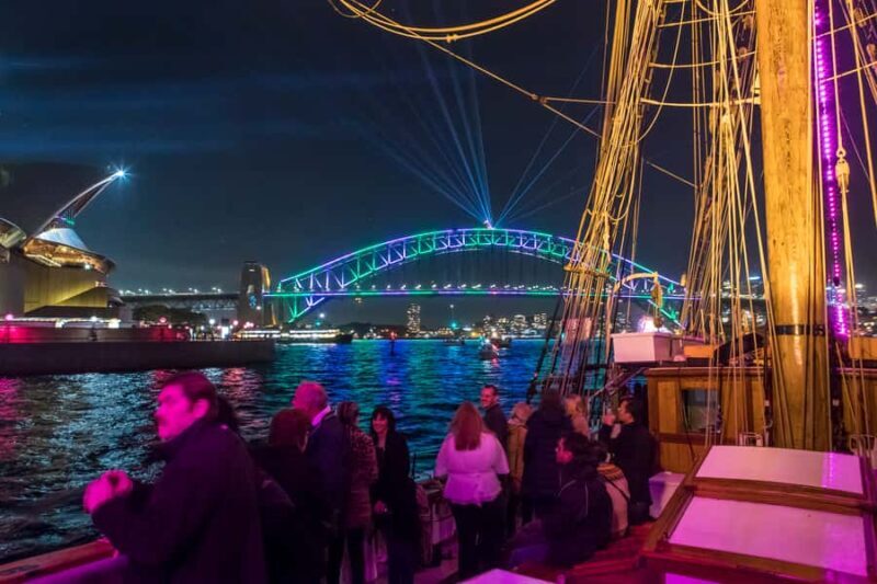 Sydney Harbour: Tall Ship Vivid Dinner Cruise - FAQs