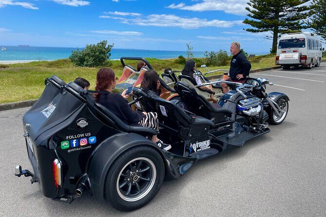 TAURANGA SHORE EXCURSION: Epic 25 min V8 Trike tour of Mt Maunganui & Tauranga - The Itinerary Breakdown