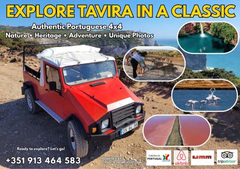 Tavira: 4x4 Jeep Adventure, Salt Pink Pans & Hidden Nature - The Pink Salt Flats: Surreal Landscape and Photo Heaven