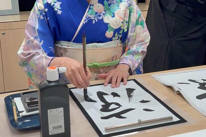 Tea and Calligraphy Session at a Table in Osaka - Key Points