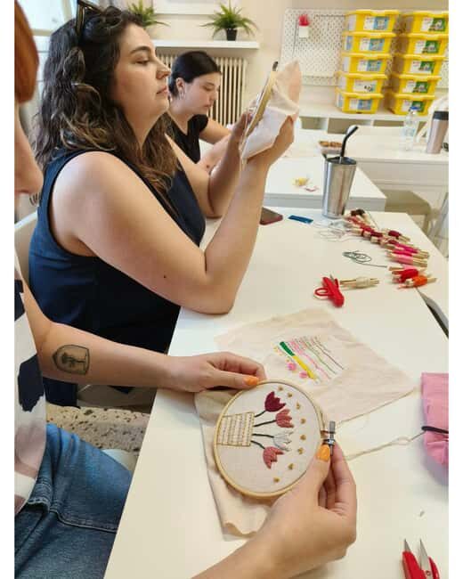 Thessaloniki: Embroidery workshops. A creative slow craft experience. - Included Materials and Facilities