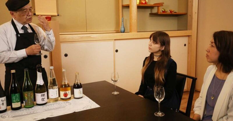 tokyo-7-kinds-of-sake-tasting-with-japanese-food-pairings