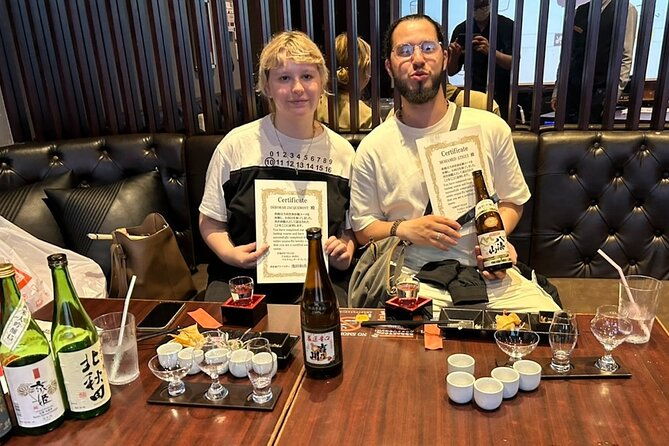 tokyo-akihabara-sake-tasting-with-snacks