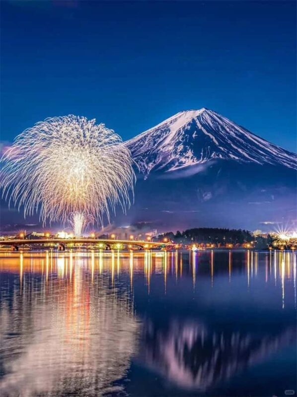 Tokyo:Mt.Fuji-Kawaguchiko Fireworks Festival SmallGroup trip - From Mountain Views to Lakeside Tranquility