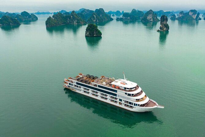 Top Luxury Halong Bay Ambassador Cruise with Buffet Lunch & Views - Key Points