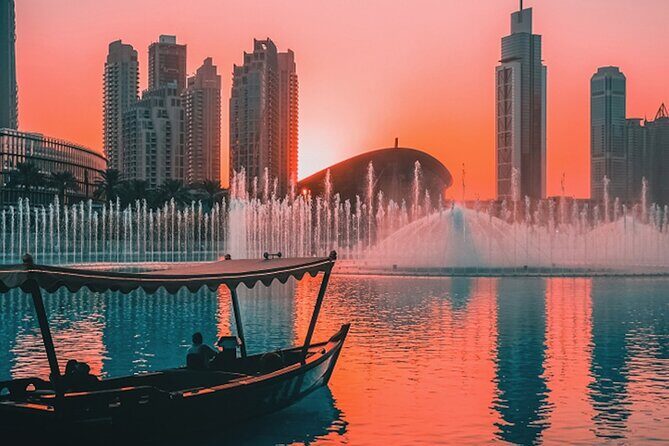 Traditional Abra Ride and Dubai Fountain Show at Burj Lake - Key Points