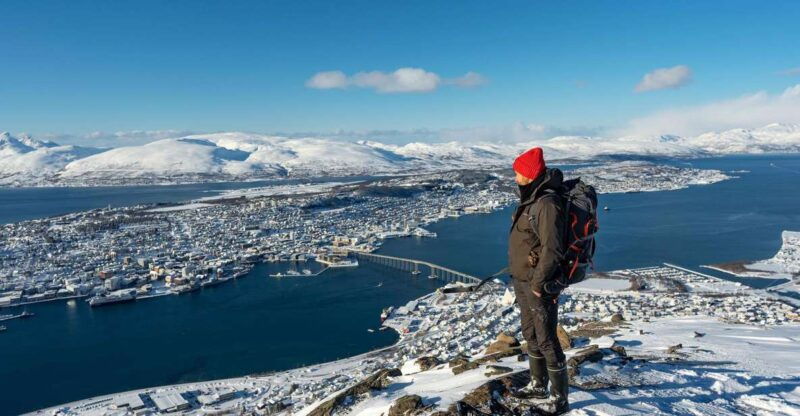 tromso-daytime-fjellheisen-snowshoe-hike-and-cable-car-ride