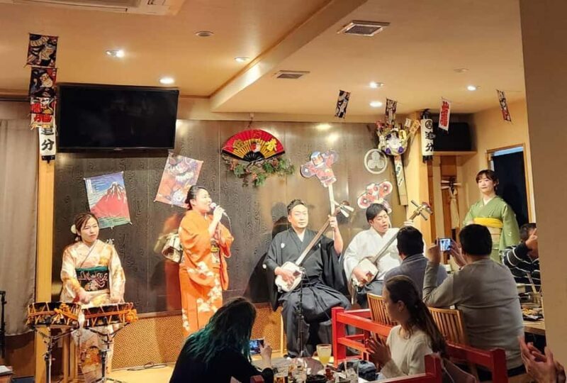 Tsugaru shamisen performance over traditional dinner - What to Expect from the Tour