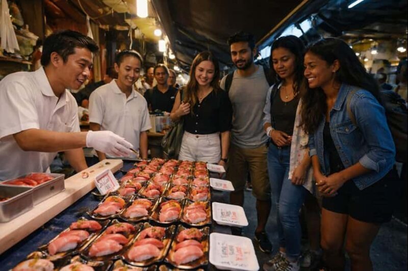 Tsukiji: Tokyos Iconic Market Food & Heritage Walking Tour - What to Expect in Terms of Logistics
