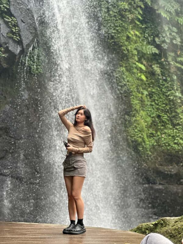 Ubud: Glass Factory, Waterfall, and Taman Dedari Tour - Serenity and Natural Beauty at Hulu Petanu Waterfall