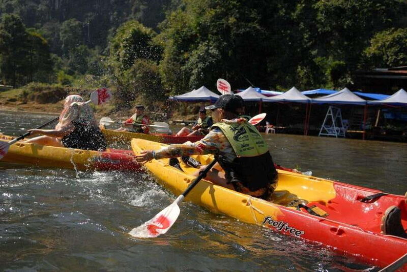 Vang Vieng: Kayaking&Cave Tubing&Trekking&Blue Lagoon 1 - Key Points