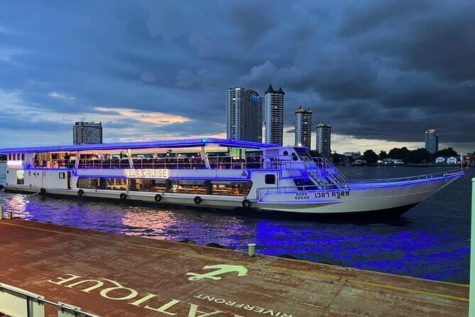 Vela Dinner Buffet Cruise with Bangkok Night Views and Shows - Key Points