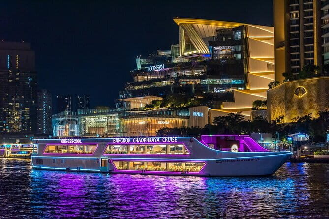 Vela Dinner Buffet Cruise with Bangkok Night Views and Shows - FAQs