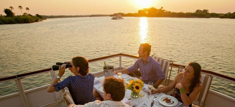 Victoria Falls Tour, Helicopter & Classic Dinner Cruise - Key Points