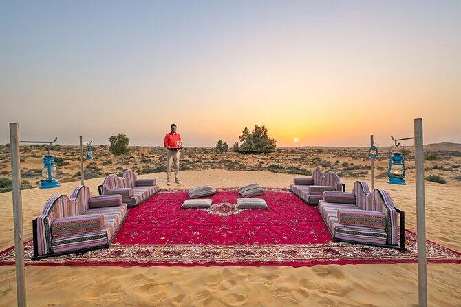 VIP Dubai Sunset Desert Safari: Camel Ride, BBQ, Unlimited Spirit - The Journey into the Dubai Desert Conservation Reserve