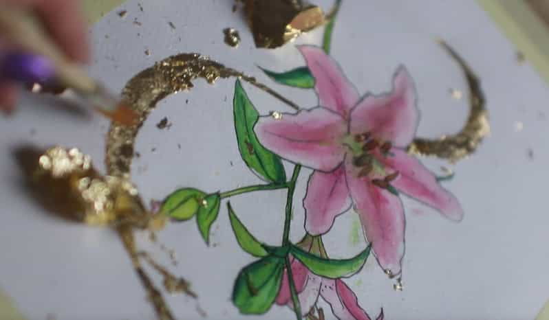 watercolor-painting-with-gold-leaf-workshop