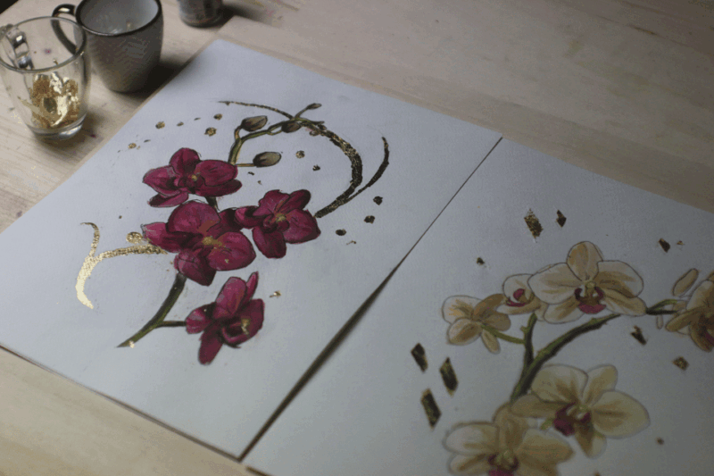 watercolor-painting-with-gold-leaf-workshop