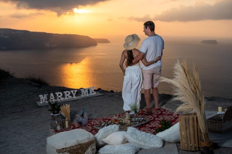 wedding proposal sunset private picnic - Practical Tips for Booking