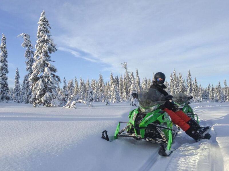 Wilderness Tour with Snowmobile & Ice Fishing - Authentic Swedish Fika and Lunch