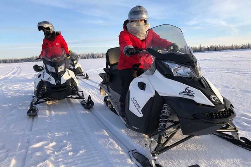 yellowknife-backcountry-snowmobile-tour-with-winter-gear